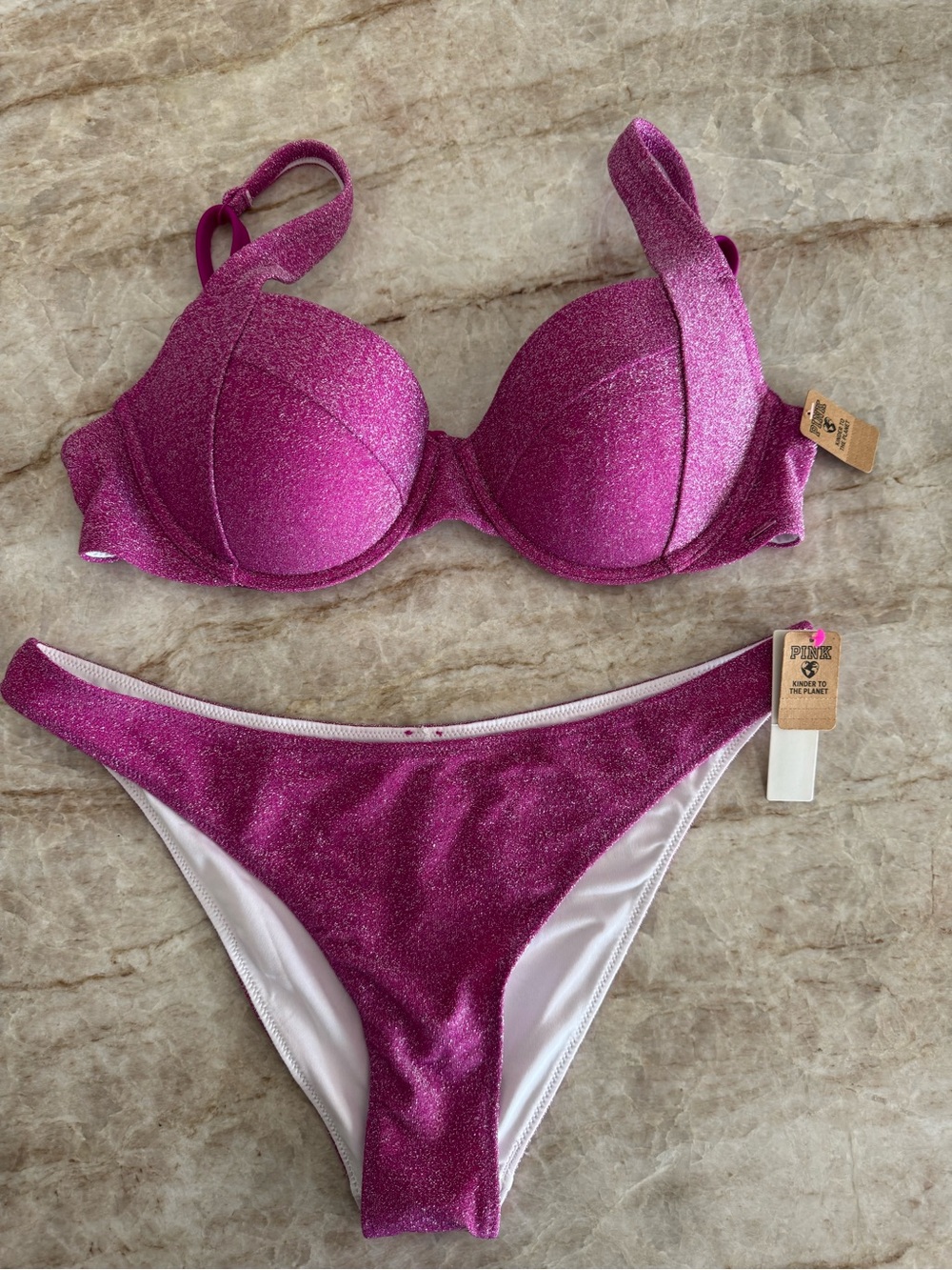 Victoria Secret- Sparkle Magenta Bikini